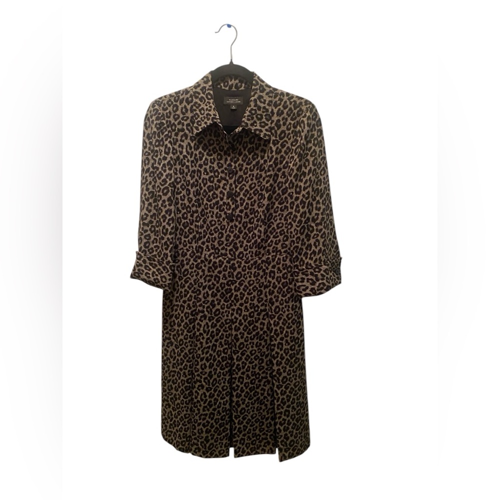 Tahari asl leopard midi dress